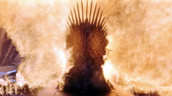 כס הברזל מוקף להבות | צילום: מתוך משחקי הכס