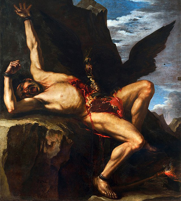 לכבד תכונה יוצאת דופן – הוא מסוגל לגדול מחדש. ציור: העינוי של פורמתאוס - סלוואטור רוזה