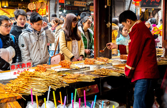 שוק אוכל בסין