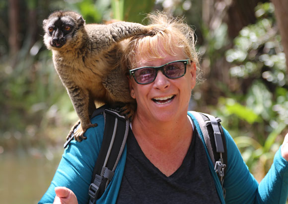 שני פרימטים מדגמנים למצלמה. ד"ר ליאת בן דוד ולמור חום | מקור: ליאת בן דוד