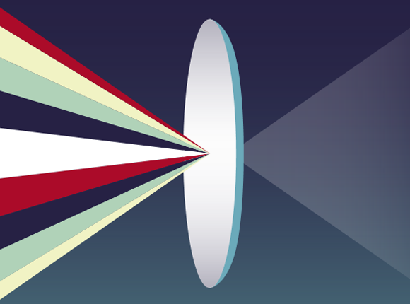 עדשה זעירה שוברת אור