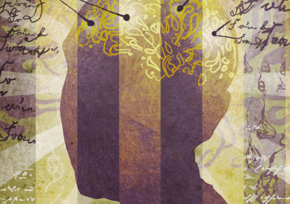 אילוסטרציה לאלצהיימר. עובדות חגות סביב מוח