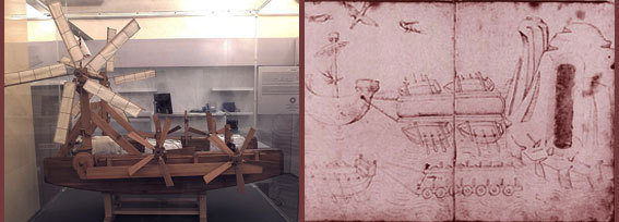 תכנית הבנייה של ברונלסקי ודגם של הספינה | מקור: tpholland, ויקיפדיה, נחלת הכלל