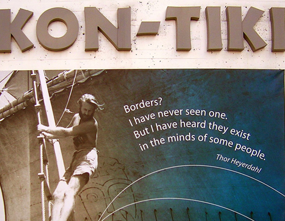 ציטוט של תור היירדאל מחוץ למוזיאון קון טיקי בנורבגיה | Shyamal