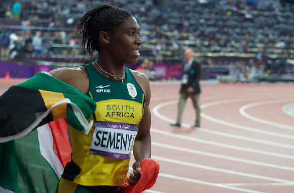 קסטר סמניה לאחר ריצת 800 מטר | צילום: Jon Connell, Flickr