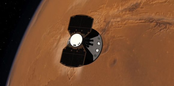 סימולציה של אינסייט בדרך למאדים | NASA/JPL-CALTECH