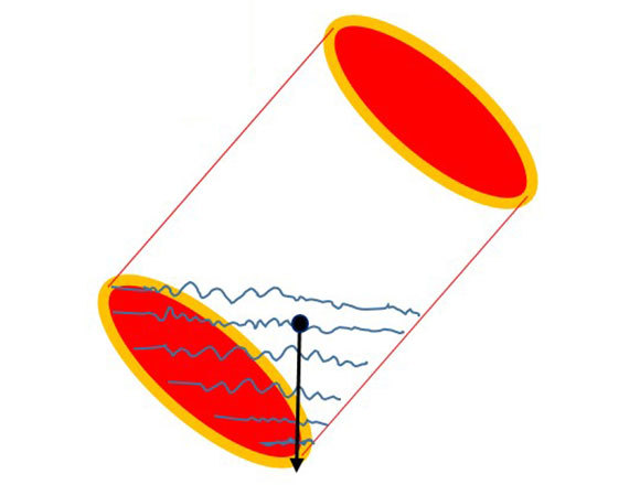 בניסוי וטעייה אפשר להביא את מרכז המסה בדיוק מעל הפינה התחתונה של הכוס | איור: אבי סאייג