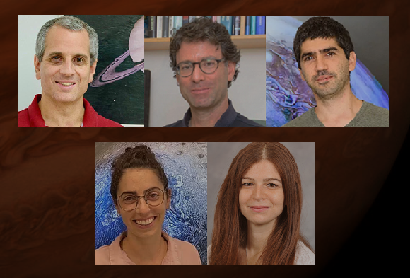 הבנה טובה יותר של צדק. למעלה משמאל: יוחאי כספי, אלי גלנטי ונמרוד גבריאל. למטה משמאל: קרן דואר ומרציה פריזי | צילומים: מכון ויצמן למדע