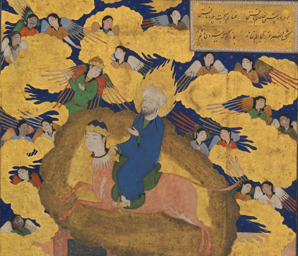 חזיון התעתועים של טיסת מוחמד על אל-בוראק, 1530~ | מאוסף מוזיאון מטרופוליטן