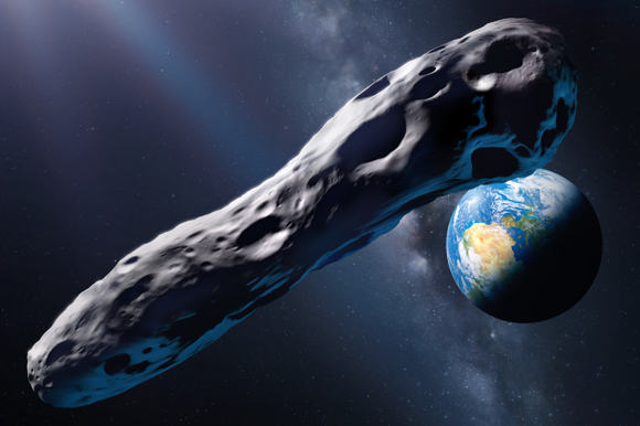 אומואמואה על רקע כדור הארץ | הדמיה: DETLEV VAN RAVENSWAAY / SCIENCE PHOTO LIBRARY