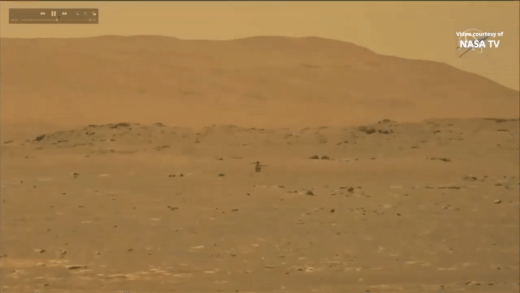 הרחפן מרחף באוויר. NASA/JPL