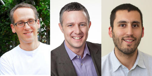 מערכת עם פוטנציאל רב לסיוע בשיקום חולים ופצועים. אזיאט (מימין), ריזוטו (במרכז) וכהנא | צילומים: אוניברסיטת פנסילבניה