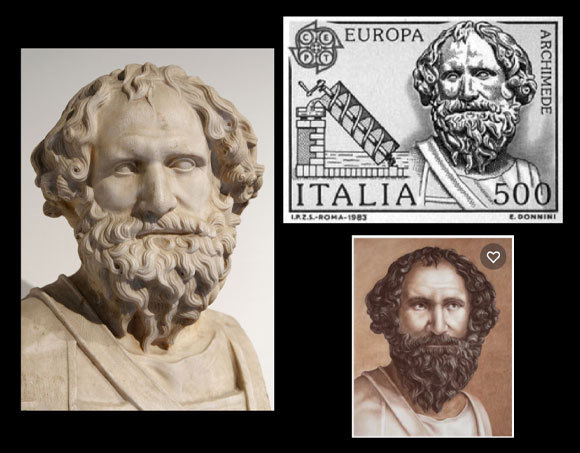 בול איטלקי עם הדיוקן | מקורות: המוזיאון הארכיאולוגי הלאומי של נאפולי, נחלת הכלל; A.Sich, Shutterstock