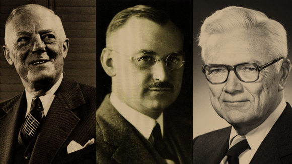 הובילו את השינוי בהסיטוריה של הכימיה. מימין: פול פלורי, צ'רלס סטיין, ומחליפו אלמר בולטון | מקור: ACS, אתר פרס נובל