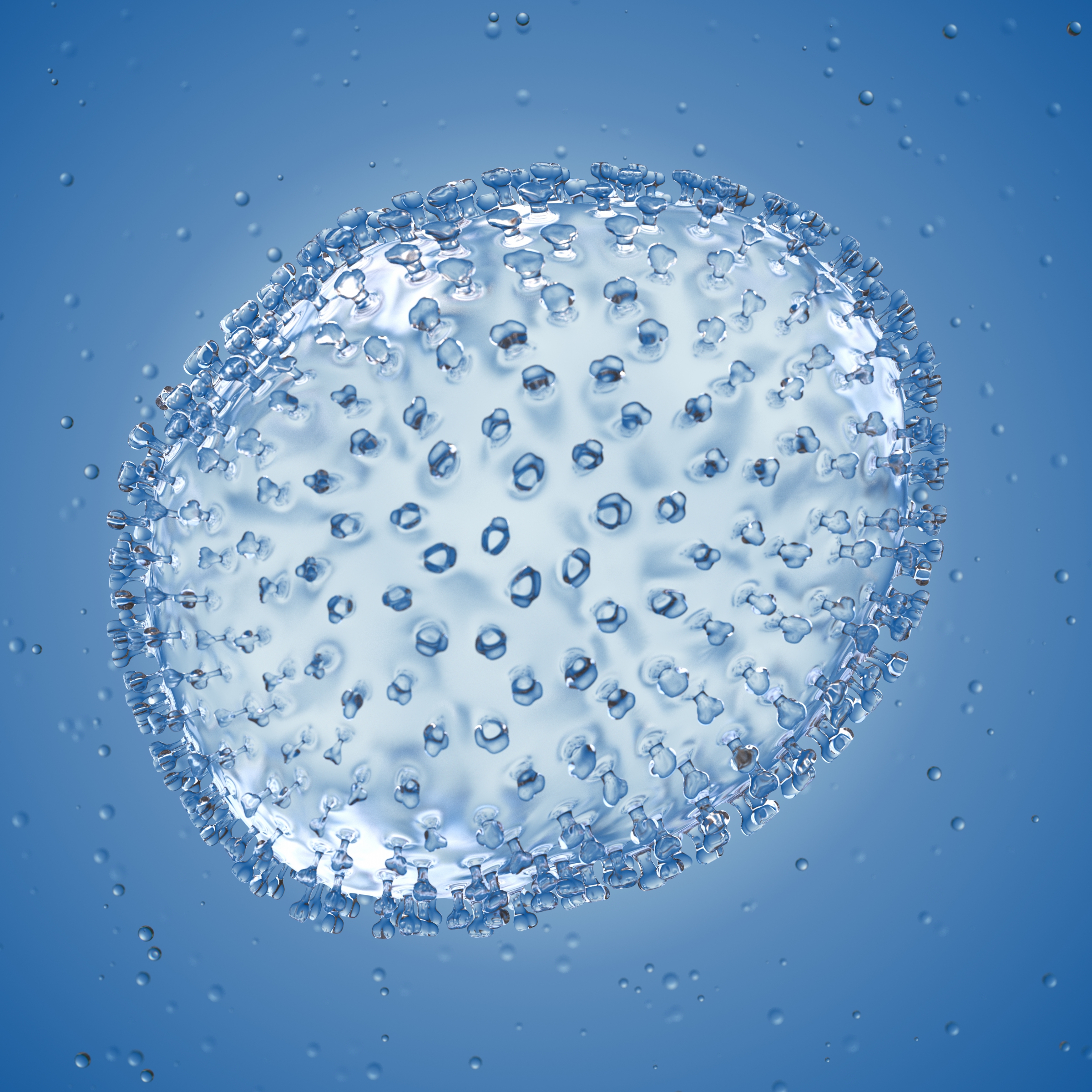 אילוסטרציה תלת מימדית של נגיף השפעת | שאטרסטוק