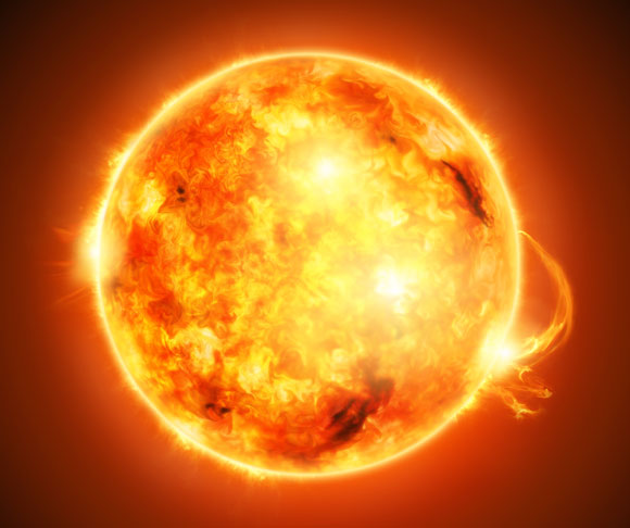 שם זה קורה כל הזמן: מקור האנרגיה של השמש הוא היתוך גרעיני של אטומי מימן להליום | צילום: Shutterstock