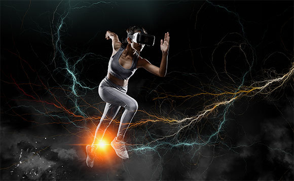 Sprinterin mit Virtual Reality-Brillen | Foto: sutadimages, Shutterstock