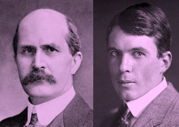 ויליאם הנרי בראג (משמאל) ובנו ויליאם לורנס בראג | Nobel foundation