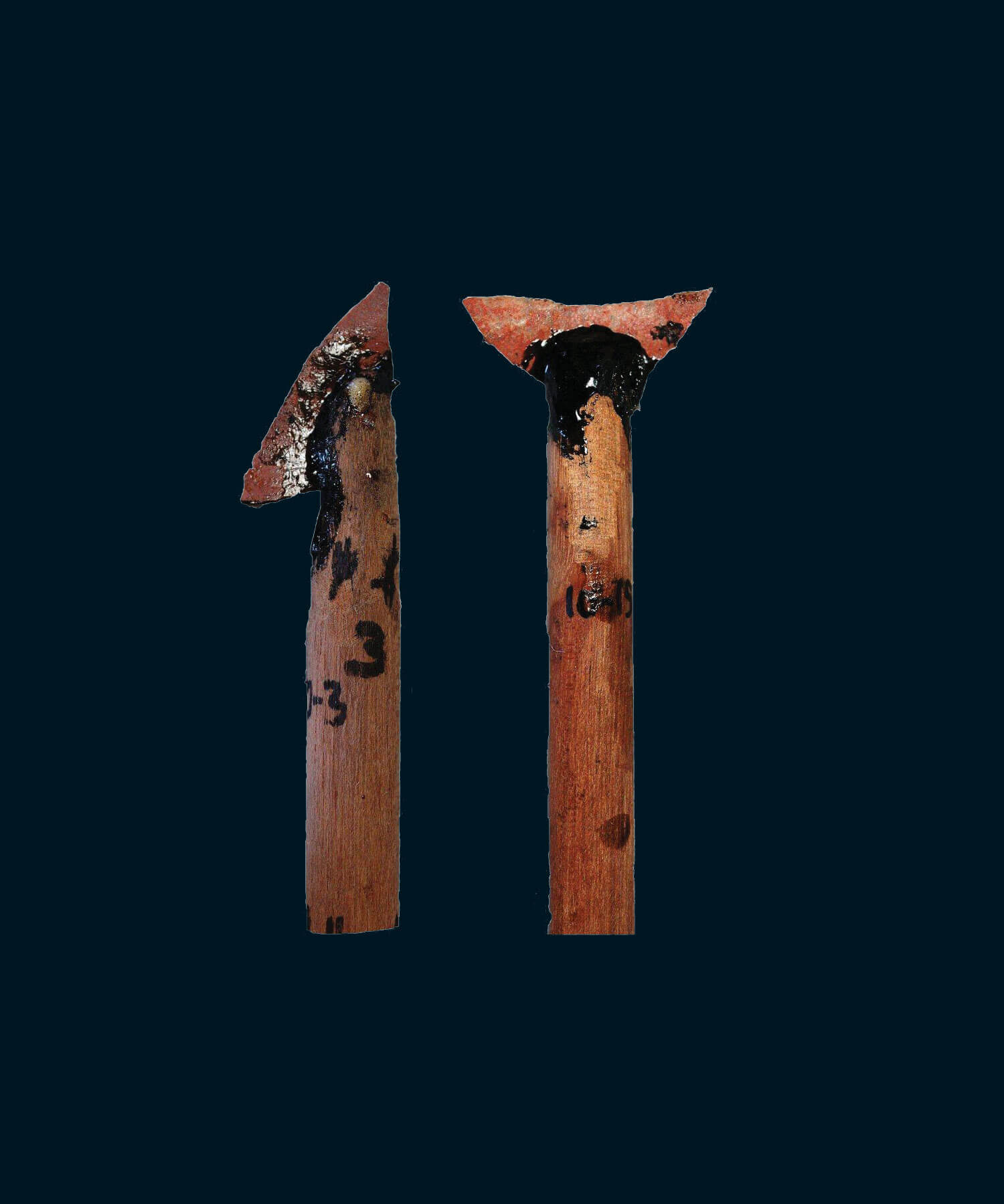 להבי אבן עם ידיות עץ. קרדיט: בנג'מין שוביל | Scientific American