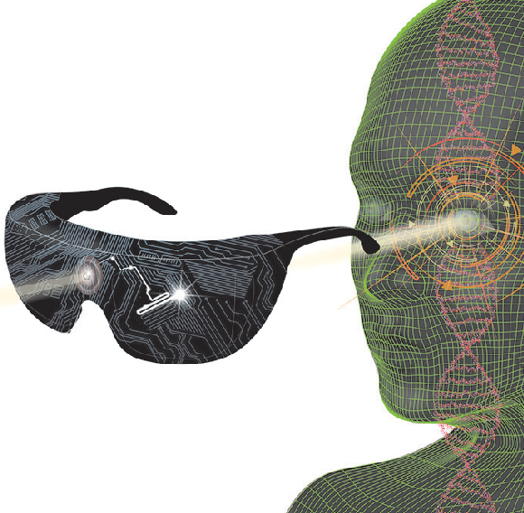 אילוסטרציה של השימוש במשקפיים | Veronique Juvin, SciArtWork