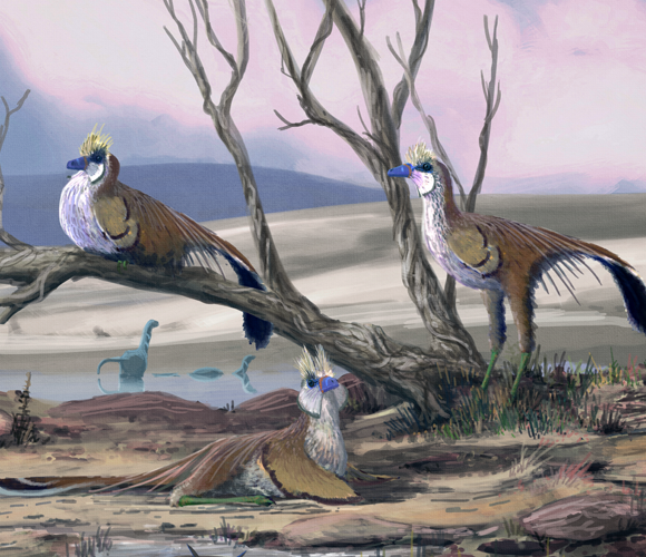 דינוזאורים דמויי-ציפורים שחיו באזור שהיום הוא מונגוליה לפני 113 מיליון שנים | איור: Mark P. Witton / Science Photo Library