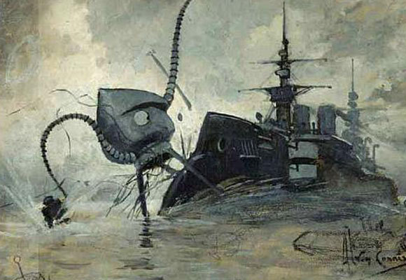 איור של Henrique Alvim Corréa לספר "מלחמת העולמות" |מקור: ויקיפדיה, נחלת הכלל