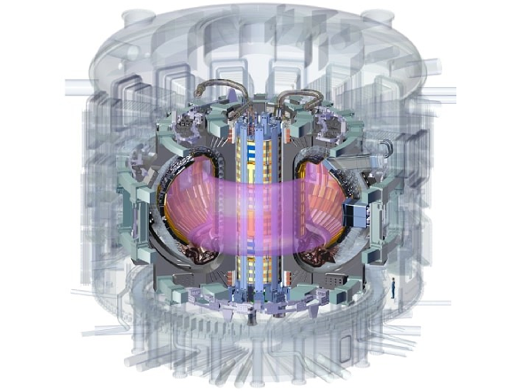 איור של המגנט המרכזי בכור ITER קרדיט: US ITER