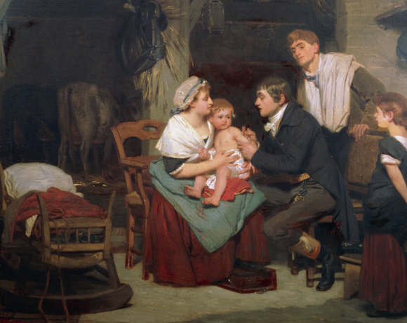 רופא מחסן תינוק במאה ה-19 | מקור: JEAN-LOUP CHARMET / SCIENCE PHOTO LIBRARY