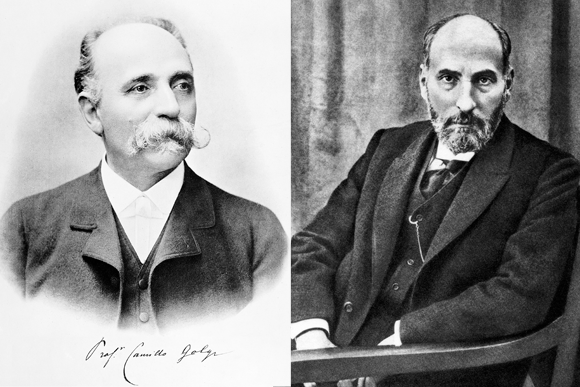 רמון אי קחל ב-1906 וקמילו גולג'י | צילומים: ויקיפדיה, נחלת הכלל, Science Photo Library