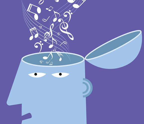 אילוסטרציה של מוזיקה נכנסת למוח | Shutterstock, fandijki