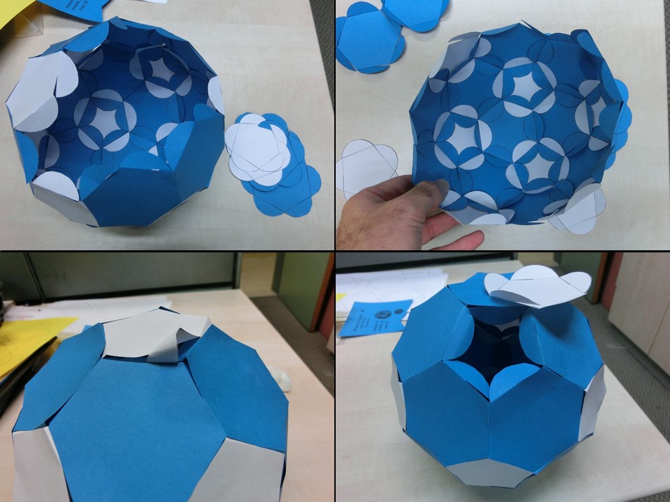 Konstruktion eines Polyeders in der Form eines Fußballs