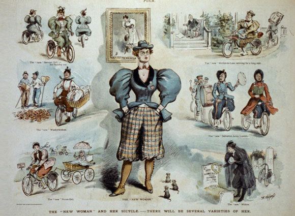 Bicycles and bloomers | Illustration: Frederick Borr, public domain