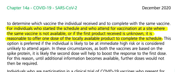 מתוך "הספר הירוק", ספר ההנחיות של שירות הבריאות הבריטי לענייני חיסונים, פרק 4
