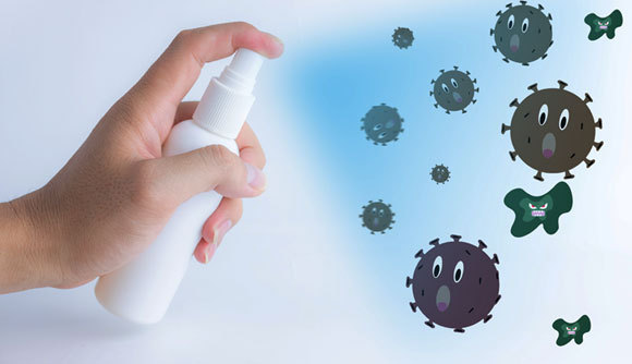 תרסיס נגד נגיפים | איור: Montree studio, Shutterstock