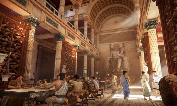 Die Bibliothek von Alexandria, wie sie sich die Entwerfer des Spiels „Assassin's Creed“ vorgestellt haben. Quelle: egypttoursportal.com