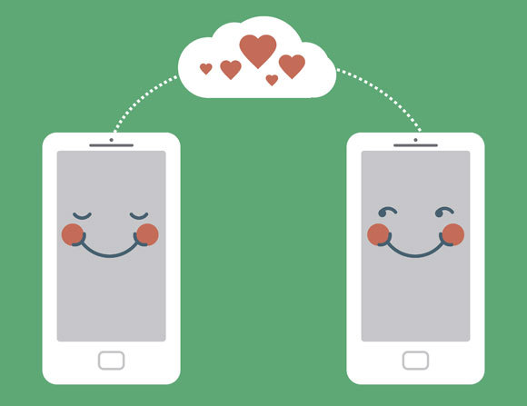 טלפון חכם ומאוהב | איור: Zubada, Shutterstock