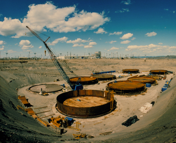 אתר הטמנה בשלבי בנייה בהנפורד בארה"ב | צילום: משרד האנרגיה של ארה"ב, Science Photo Library