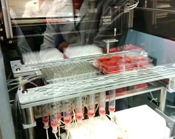 מערכת החוקר, מבט מהצד |צילום: Wyss Institute at Harvard University