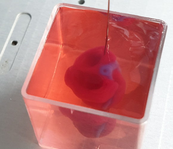 הדפסה תלת ממדית של לב אנושי בקנה מידה קטן מחומרים ותאים אנושיים | מתוך המאמר, Noor et al.