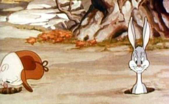 באגס באני בסרט המצויר הראשון שלו, 1940 | מקור: ויקיפדיה, שימוש הוגן