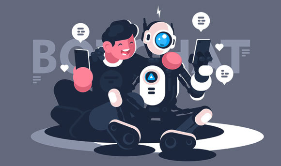 אילוסטרציה של אדם ובוט מתכתבים ביניהם | Kit8.net, Shutterstock