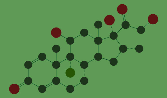 מולקולה של דקסמתזון | איור: MOLEKUUL / SCIENCE PHOTO LIBRARY