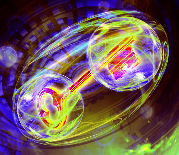 לשכפל את מפתחות הקסמים באמצעות שזירה קוונטית | איור: HARALD RITSCH / SCIENCE PHOTO LIBRARY