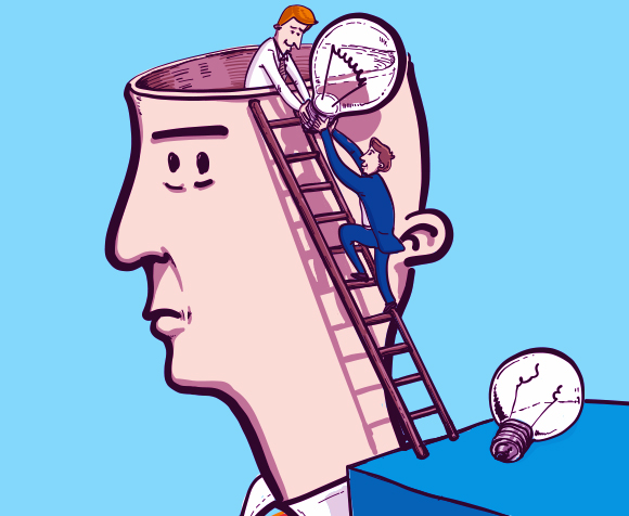 אילוסטרציה של התקנת נורה במוח | Shutterstock