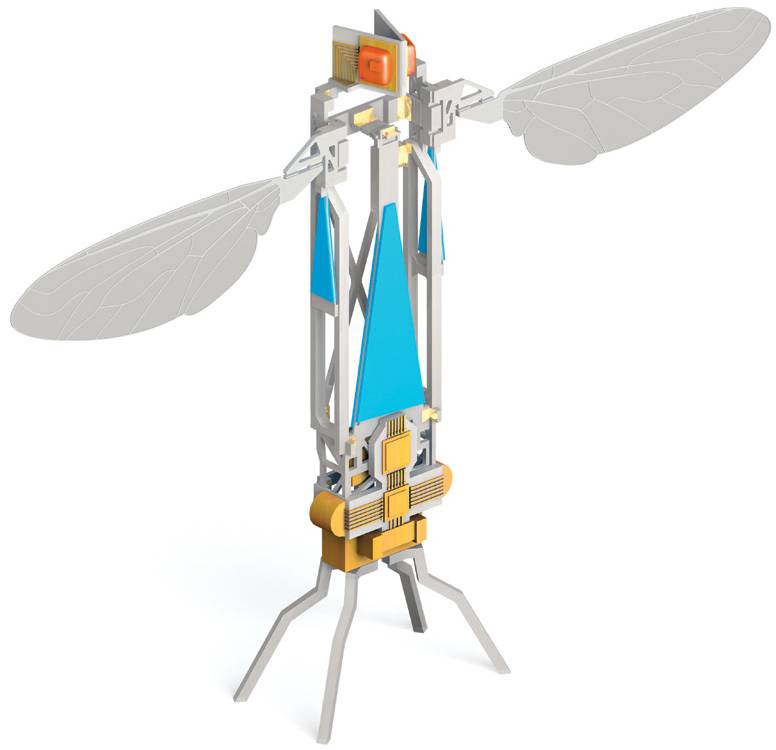 איור של דבורה רובוטית.קרדיט: בריאן כריסטי | Scientific American