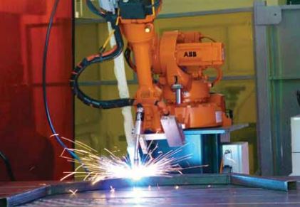 תמונת רובוט מבצע ריתוך.קרדיט: באדיבות המכון לרובוטיקה, אוניברסיטת קרנגי מלון | Scientific American