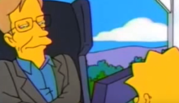 ממש לא מדען בינוני, אלא גאון שהשפיע עמוקות על המדע של זמננו. הוקינג ב"משפחת סימפסון" | צילום מסך