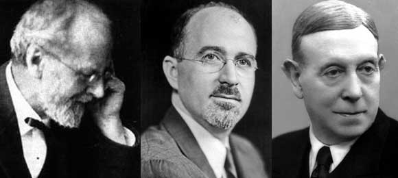 שמרו על ראש פתוח. מוניז (מימין), בורקהרדט ופרימן - שלושה ממובילי הכירורגיה הפסיכיאטרית | צילומים: ויקיפדיה, Science Photo Library