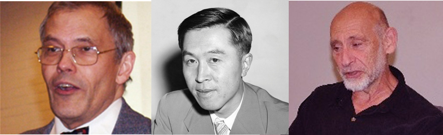 האבות המייסדים זוסקינד (מימין), נמבו ונילסן | צילומים: ויקיפדיה, Science Photo Library