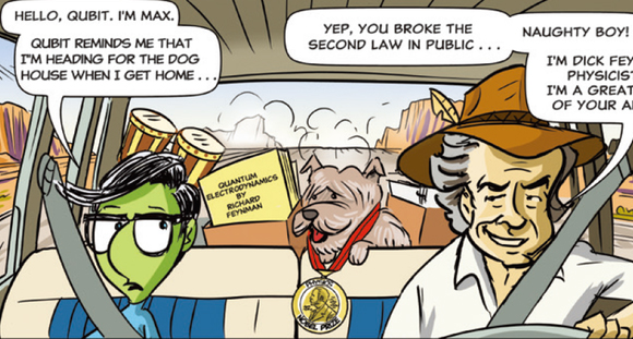 קטע מהקומיקס המדעי באנגלית